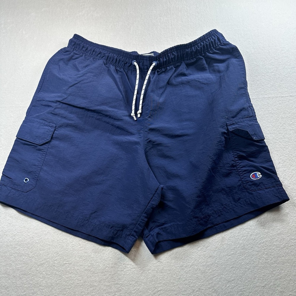 Champion Volley Training Shorts Men L Navy Blue Athletic Swim‎ Style